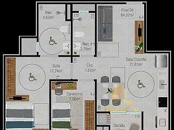 Apartamento, 2 quartos, 63 m² - Foto 50
