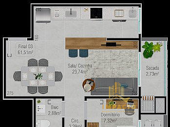 Apartamento, 2 quartos, 64 m² - Foto 53